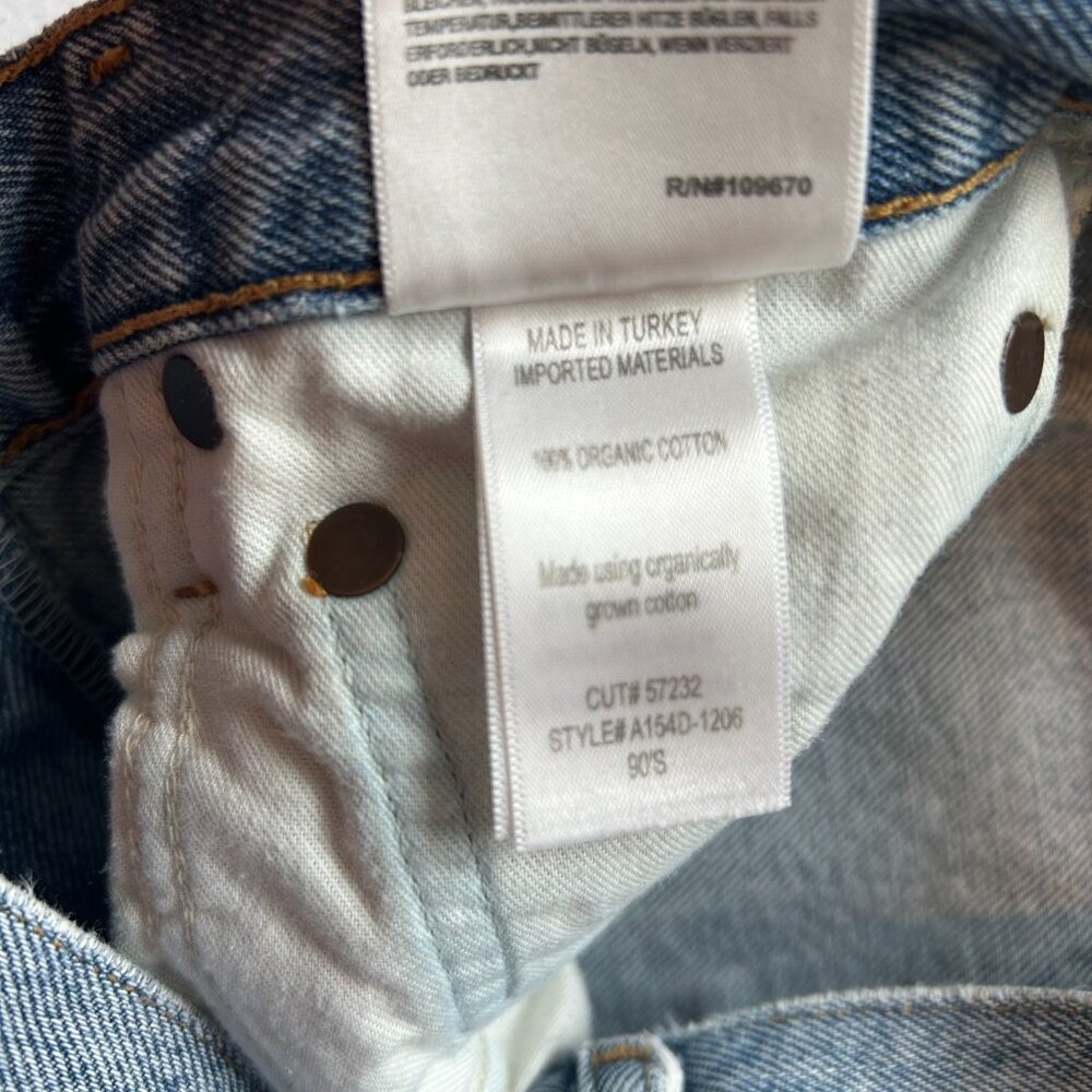 Agolde 90's Pinch Waist Straight 100% Organic Cotton Denim Jean - 25 - Endless - Picture 6 of 11